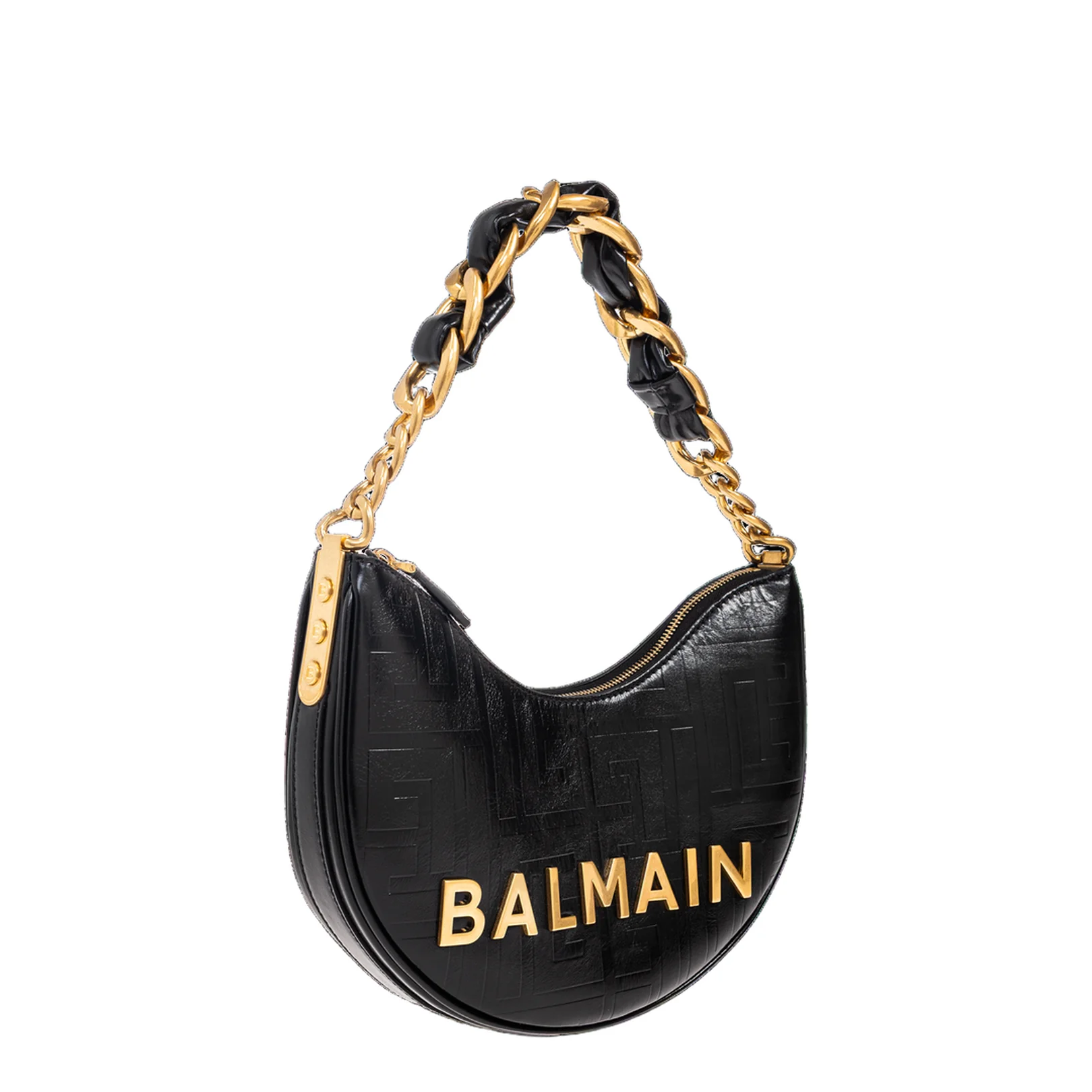 Handbag with Metal Logo and Zipper Closure - Image 3