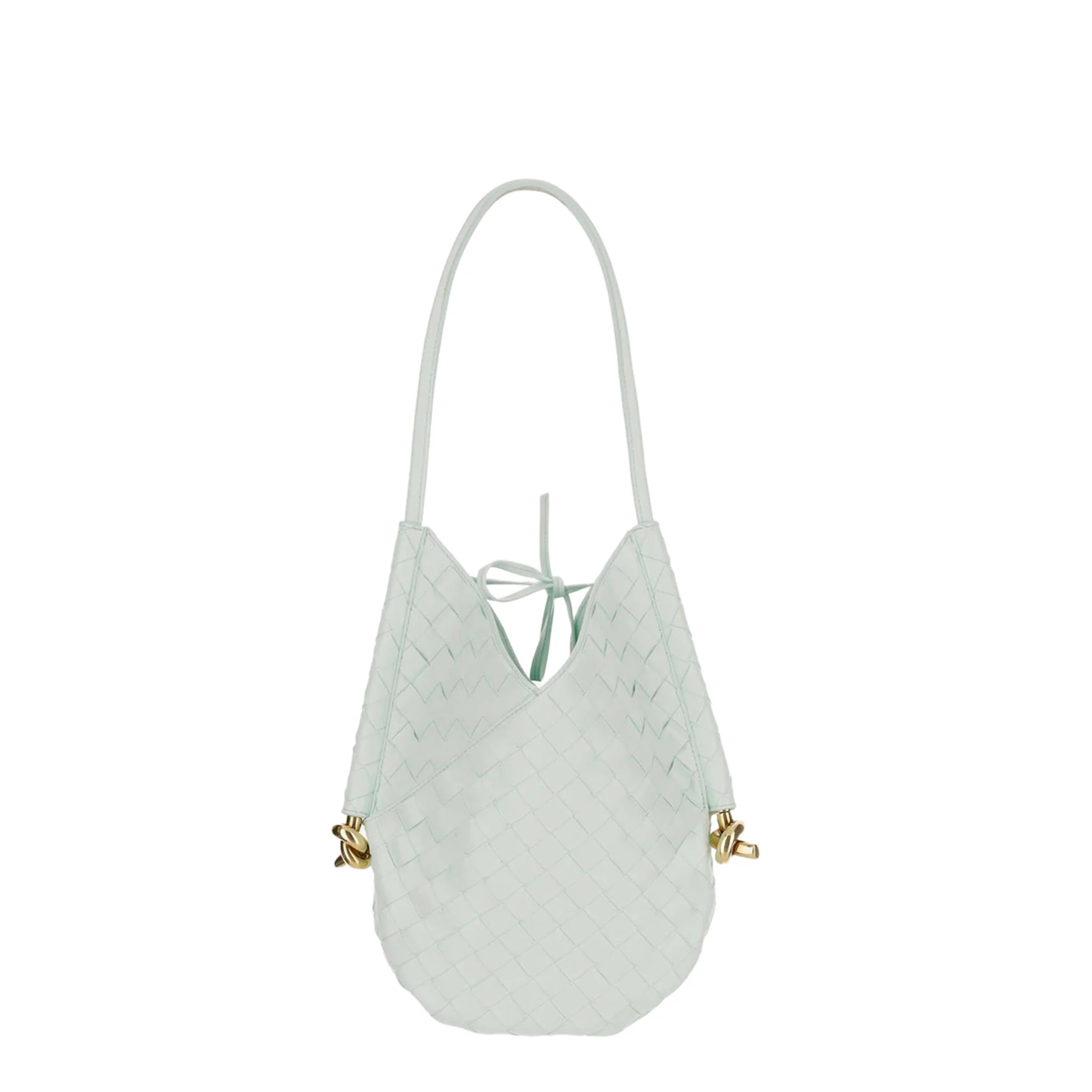 Small Solstice Leather Shoulder Bag - Light Green - Image 3
