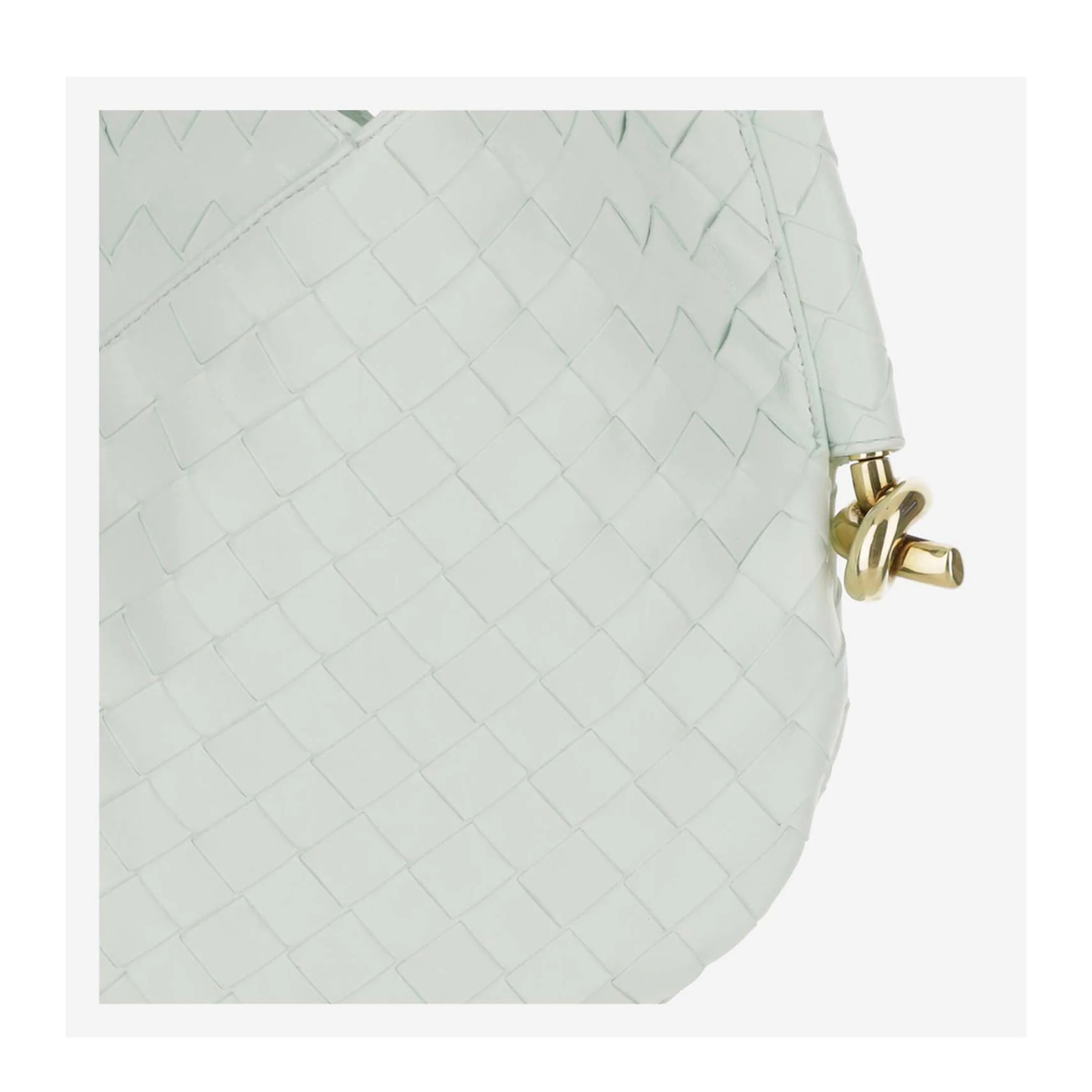 Small Solstice Leather Shoulder Bag - Light Green - Image 4