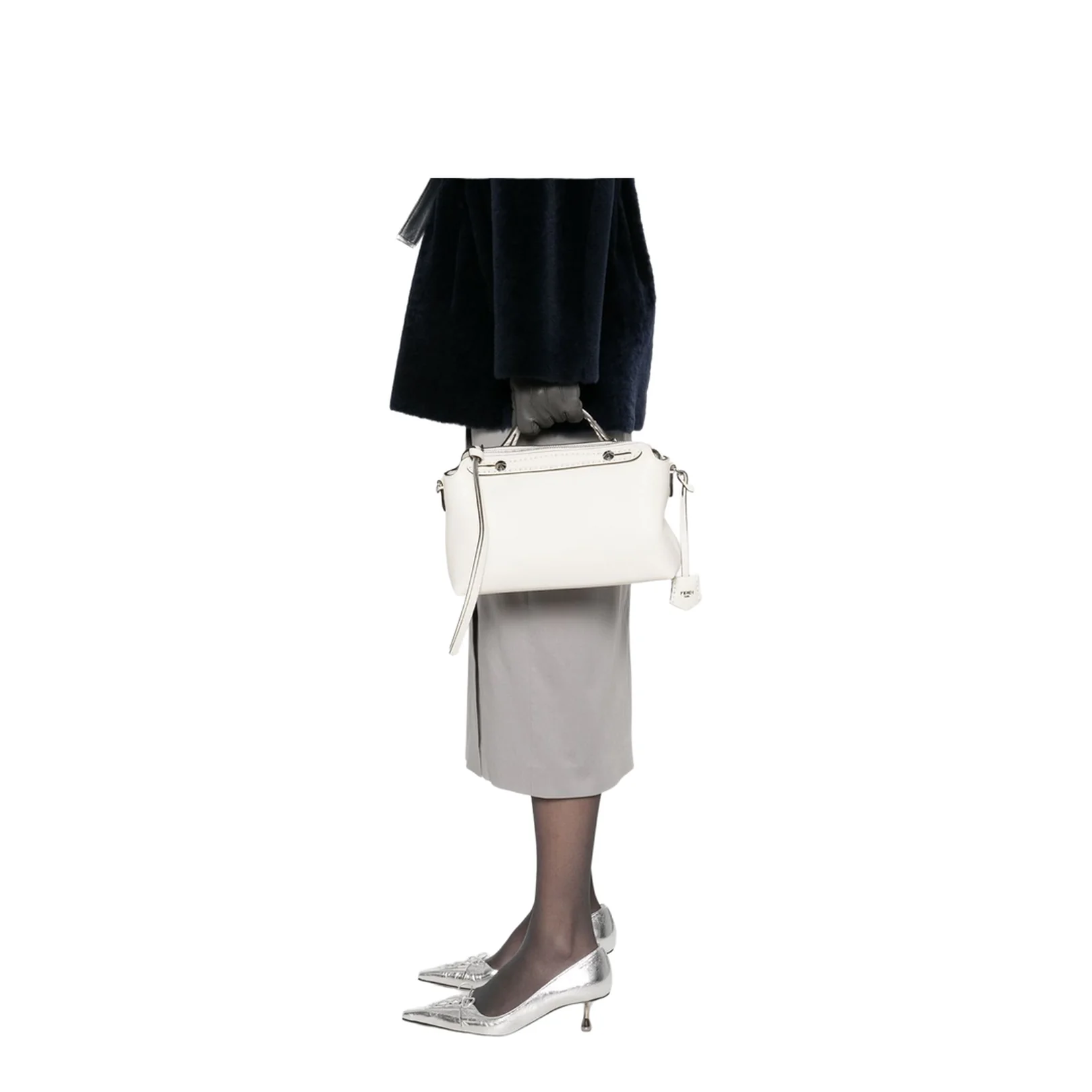 By The Way Medium Leather Shoulder Bags - White - Image 4