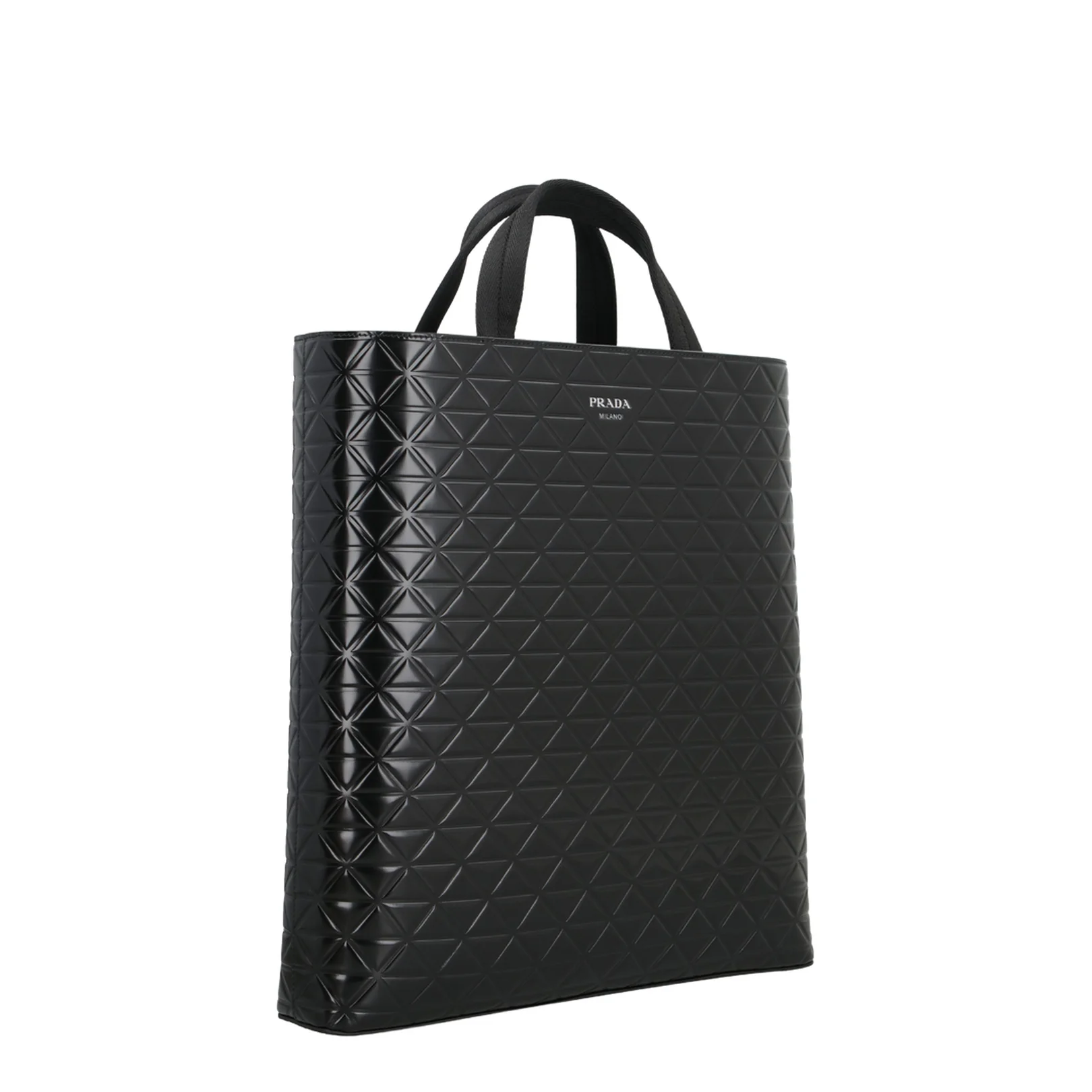 Black Leather Shopping Bag - Image 4